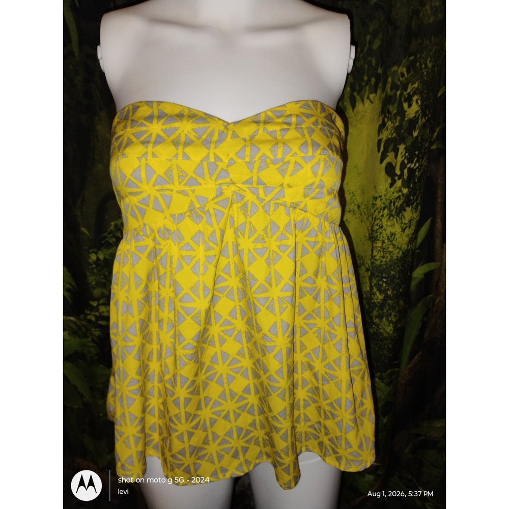 Vintage Roxy Y2K Strapless Babydoll Tunic Top Jrs Womens Size S